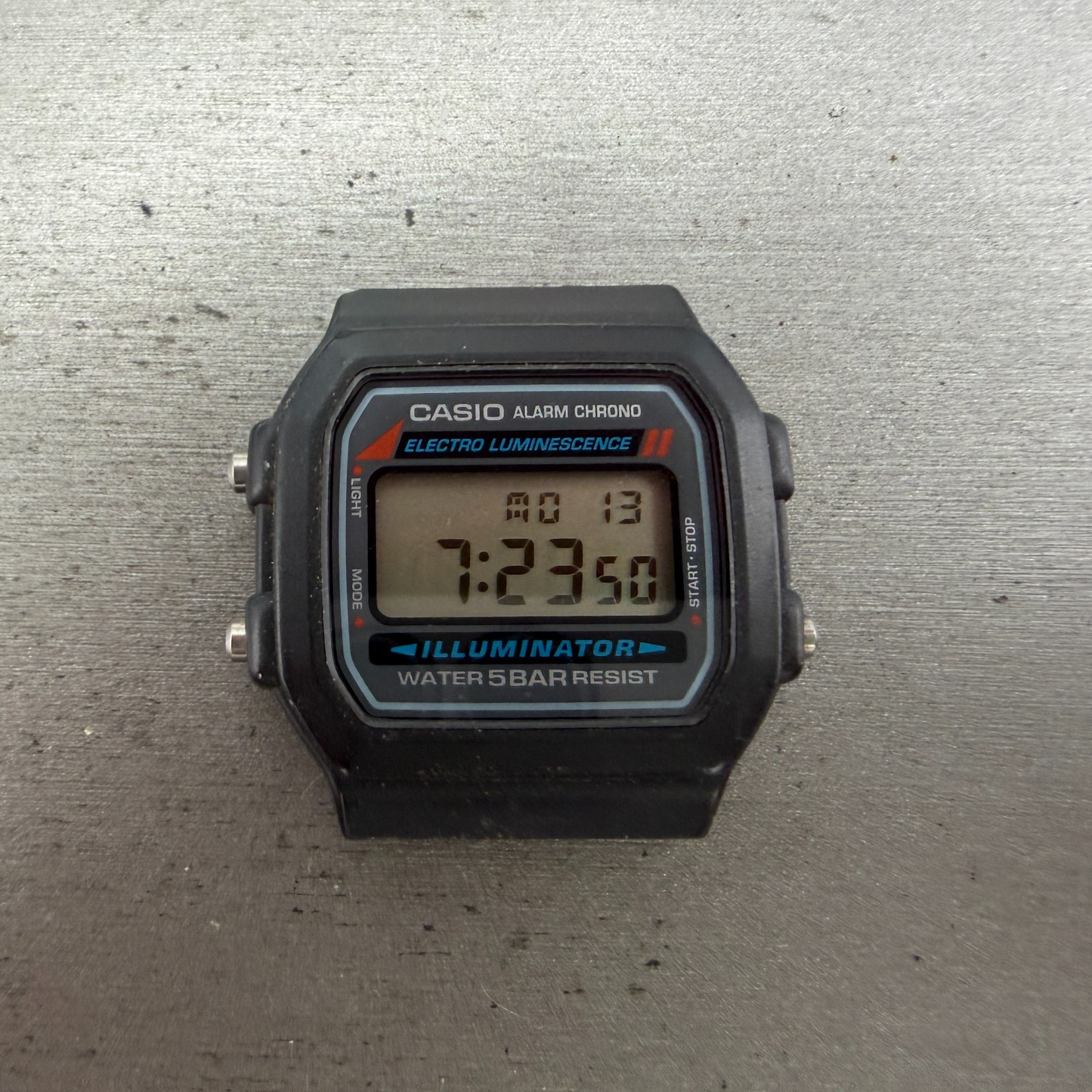 Casio Illuminator W-86 Watch Men 37mm Digital Black Alarm Chrono READ!! New batt0