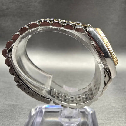 Seiko Watch Women 23mm Silver Dial Two Tone Daydate Round 7N83-0049 New Battery8