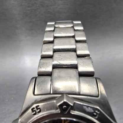 Elgin Solar Watch Men 37mm Black Dial Titanium Date Round FK-1128 NO CROWN PARTS5