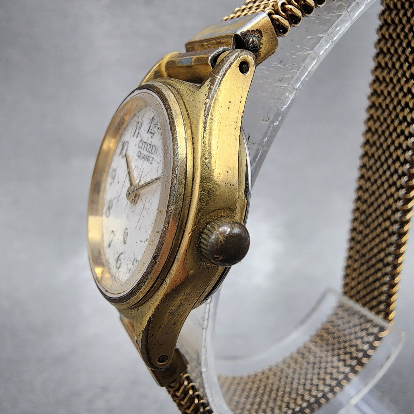 Citizen CQ Watch Women 23mm White Dial Gold Tone Round 4751574 New Battery3