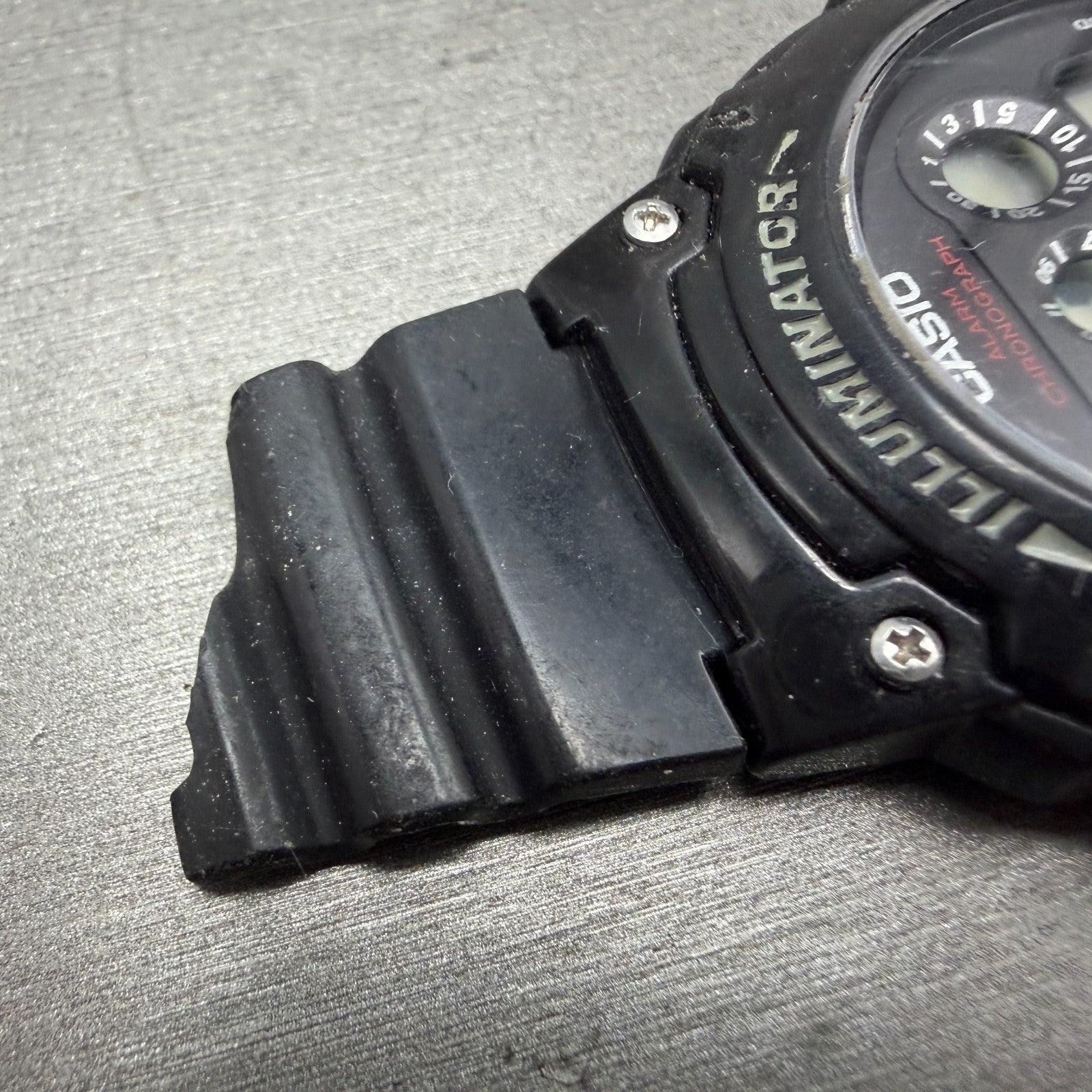 Casio Illuminator W-214HC Watch Men 45mm Black Alarm Chrono Digital New Battery6