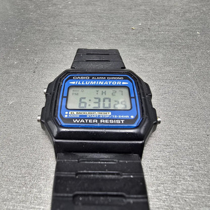 Casio F-105 Watch Men 36mm Digital Black Tone Alarm Chrono 3298 New Battery2