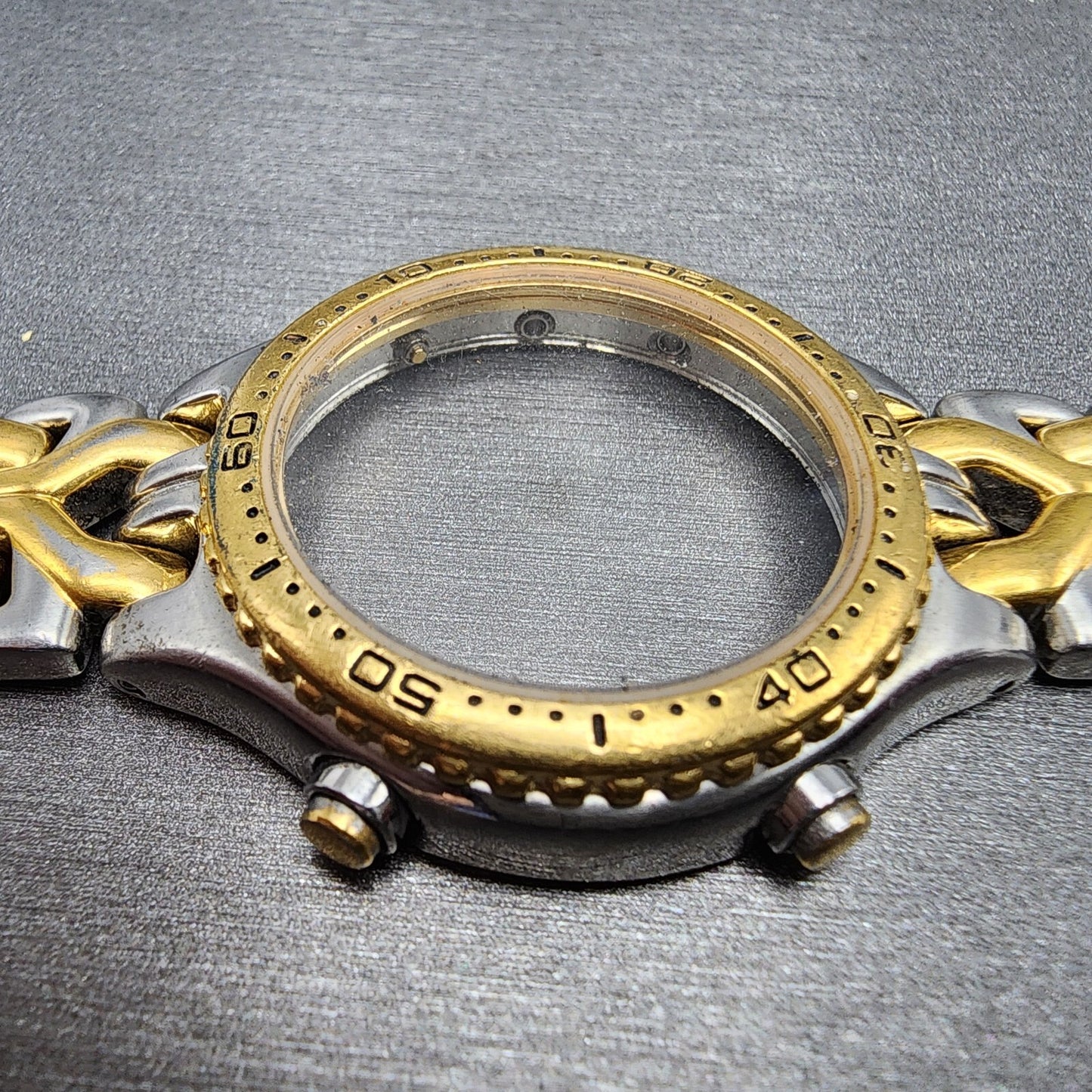 Seiko 7T326G20 Watch Case 37mm Two Tone Bracelet Round Chronogrpah Steel5
