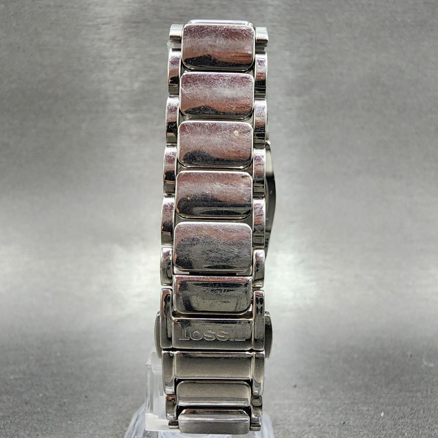 Tissot T moments Watch Women 28mm Black Dial Steel Date Rectangle New Battery7