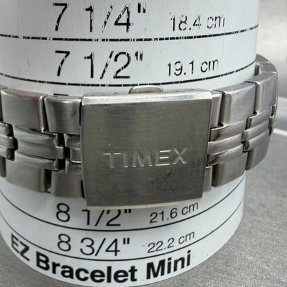 Timex Dinamica Watch Men 39mm Blue Dial Silver Tone Daydate T2G501 New Battery10