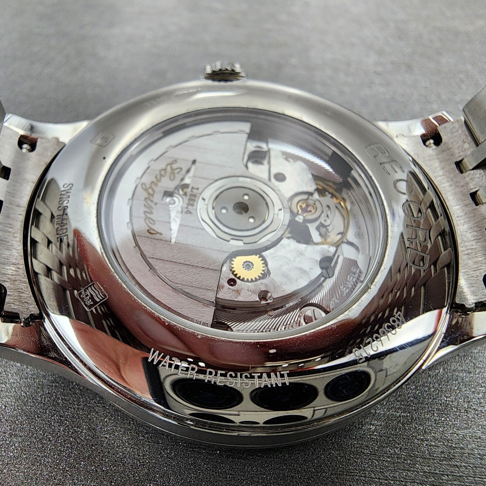 Longines Record Automatic Watch Men 40mm White Dial Steel Date L2.821.4.11.610