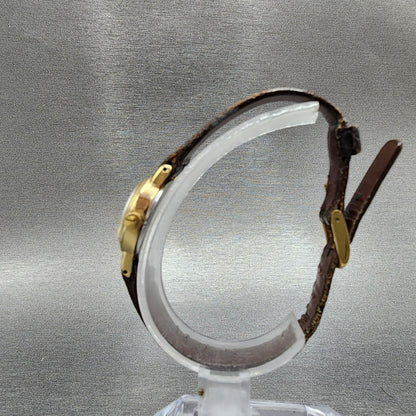 Seiko Watch Women 19mm Cream Dial Gold Tone Round 23200319 New Battery VTG6