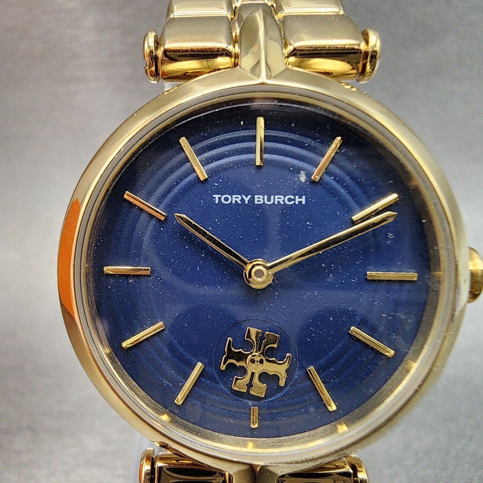 Tory Burch Kira Watch Women 30mm Blue Dial Gold Tone Round TBW2043 Quartz2