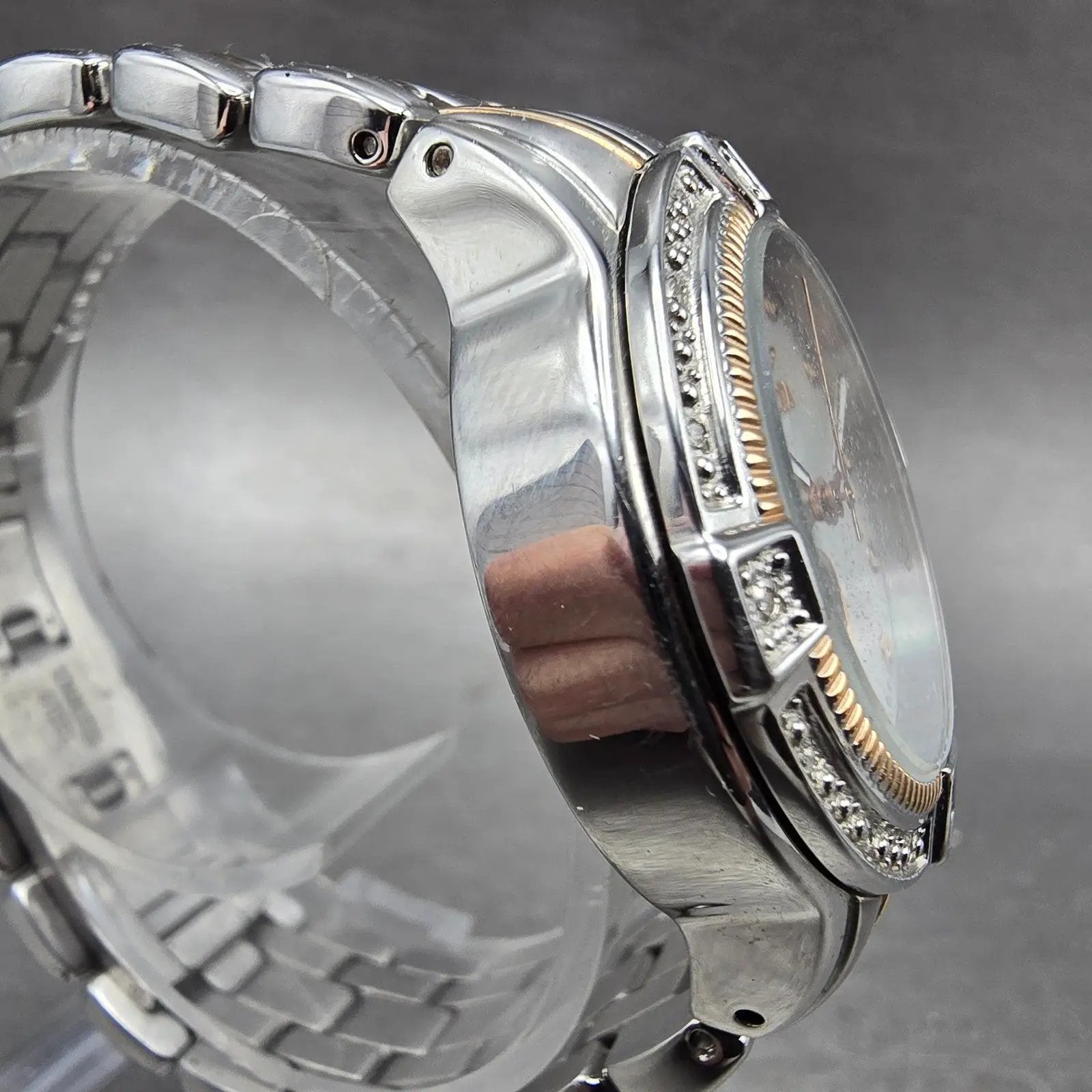 Invicta Automatic Heart Watch Women 33mm MOP Dial Two Tone Round 0287 Runs3