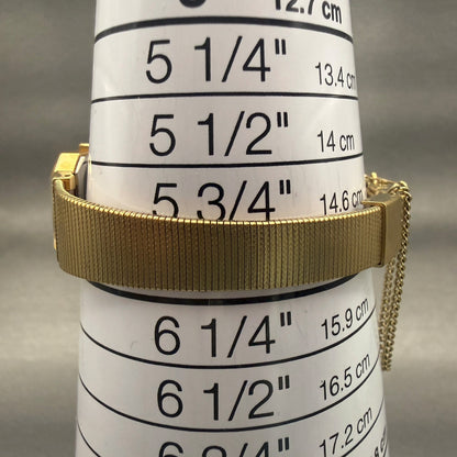Seiko Watch Women 19mm Gold Dial Gold Tone Octagon 2C20-5850 New Battery8