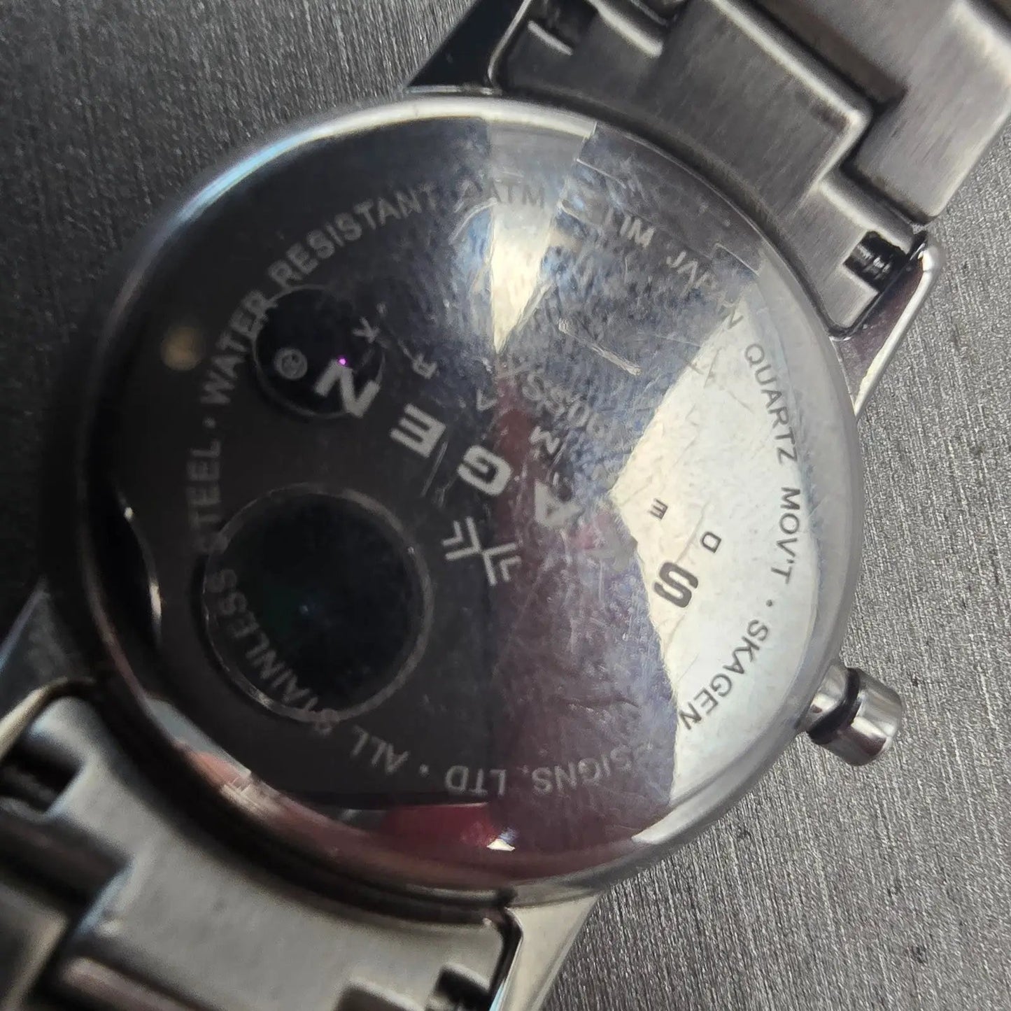 Skagen Watch Women 32mm MOP Dial Silver Tone Daydate Round 990SSX New Battery10
