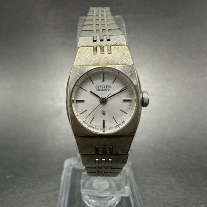Citizen CQ Watch Women 18m Silver Dial Silver Tone Round 4-040457 New Battery VT0