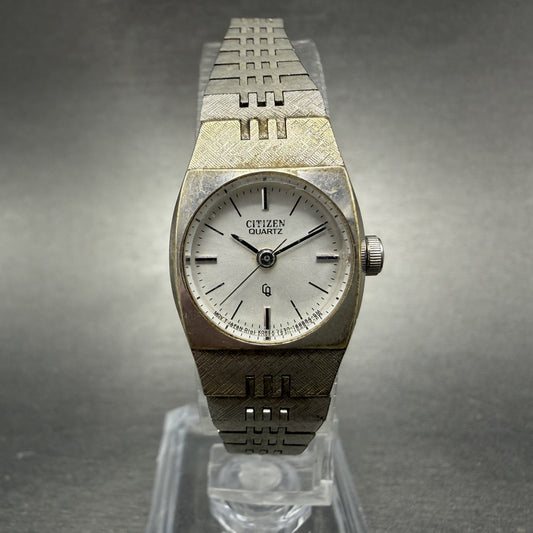 Citizen CQ Watch Women 18m Silver Dial Silver Tone Round 4-040457 New Battery VT0