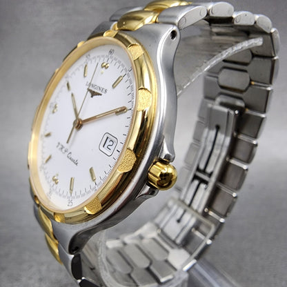 Longines Conquest VHP Watch Men 35mm White Dial Two Tone Date Round New Battery2