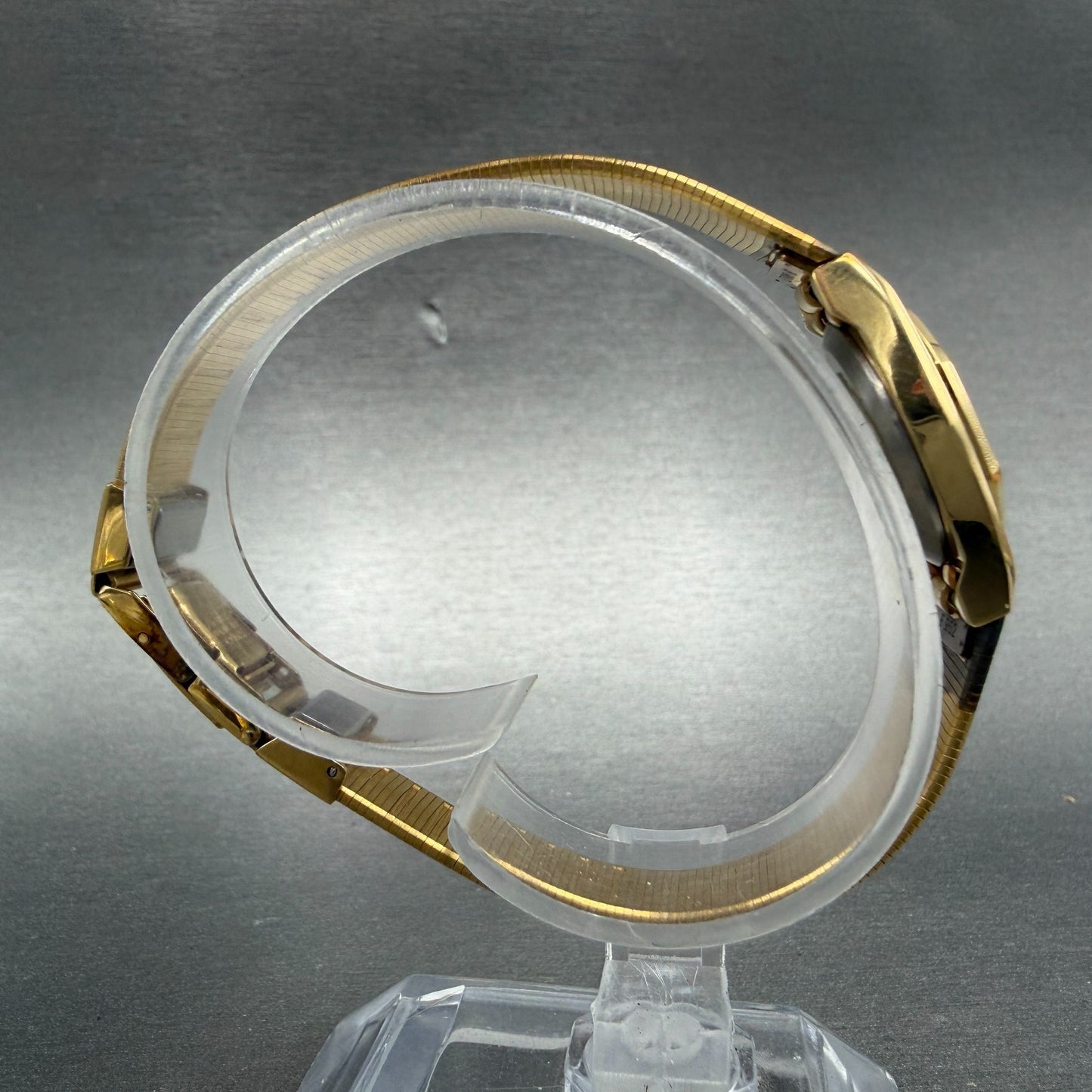 Seiko Watch Women 19mm Gold Dial Gold Tone Round 5420-5099 New Battery NOS8