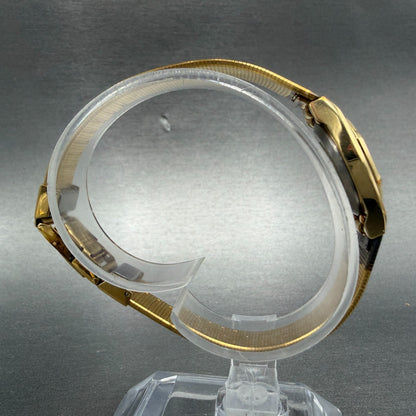Seiko Watch Women 19mm Gold Dial Gold Tone Round 5420-5099 New Battery NOS8