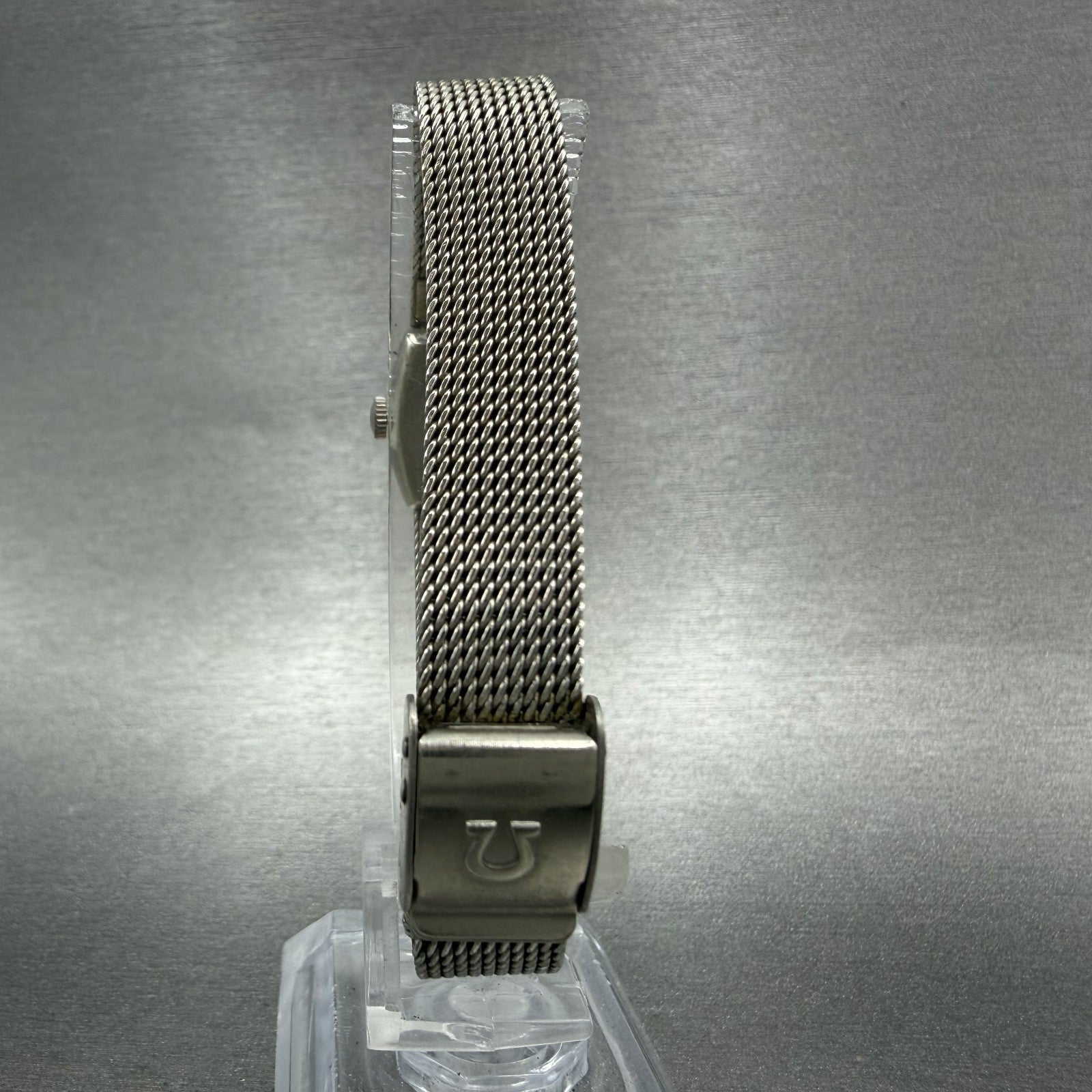 Omega Tank Watch Women 15mm Silver Dial 10K Gold Filled  Manual Wind Cal 4857