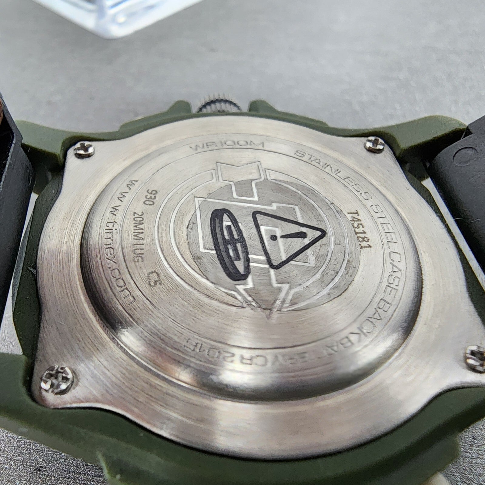 Timex Expedition Watch Men 41mm Brown Dial Green Case Analog Digital T4518110