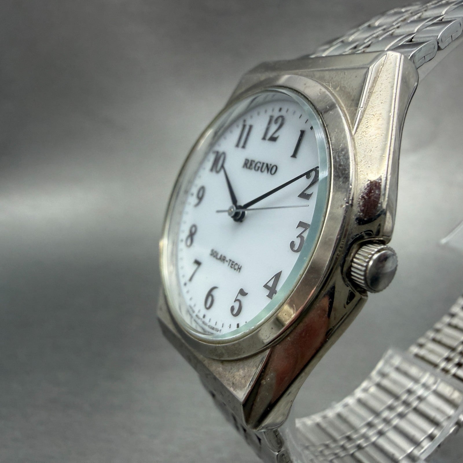 Citizen Reguno Solar Watch Men 35mm White Dial Silver Tone E031-K005418 Runs2
