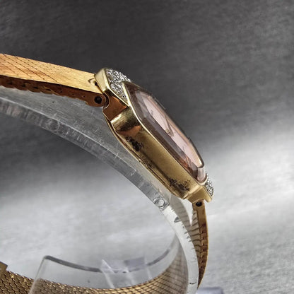 Seiko Lassale Watch Women 14mm MOP Dial Gold Tone Diamonds 2E20-681H New Battery3