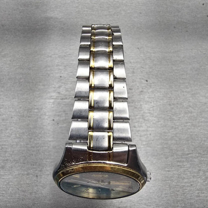 Seiko Watch Men 37mm Silver Dial Two Tone Daydate Round 7N43-9041 New Battery4