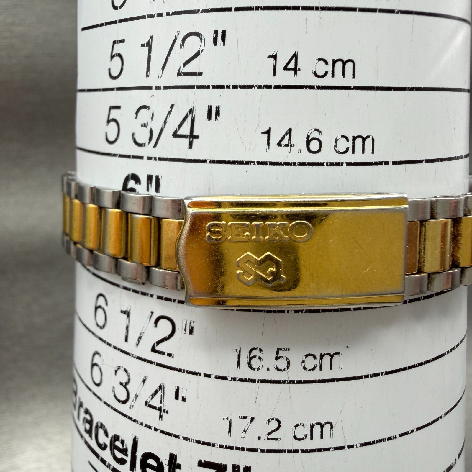 Seiko SQ Watch Women 24mm Gold Dial Two Tone Daydate Round 3E230A60 New Batt NX10