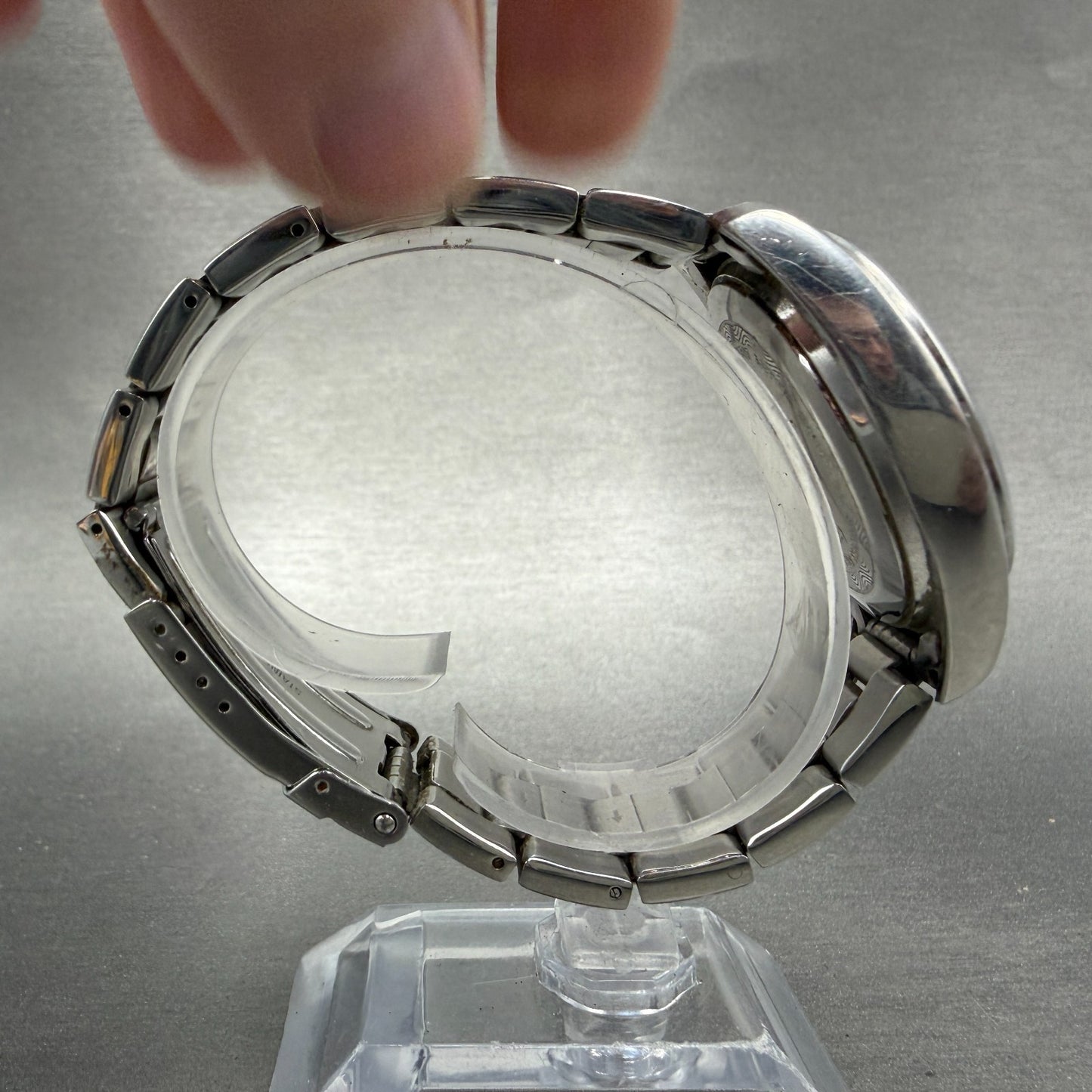 Invicta Watch Men 37mm Silver Dial Silver Tone Date Round 3251 New Battery8