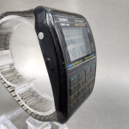 Casio Calculator Watch Men 33mm Digital Black Tone Alarm Chrono DBC62  New Batt3