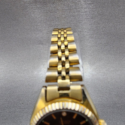 Citizen CQ Watch Women 26mm Black Dial Gold Tone Daydate 6000075684  NewBattery4