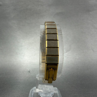 Bulova Watch Women 12mm Black Dial Gold Tone Octagon 92T22 New Battery7