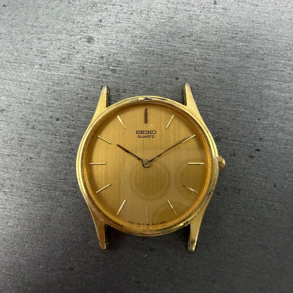 Seiko Watch Men 32mm Champagne Dial Gold Tone READ!!!!! 5Y30-7A71 New Battery0