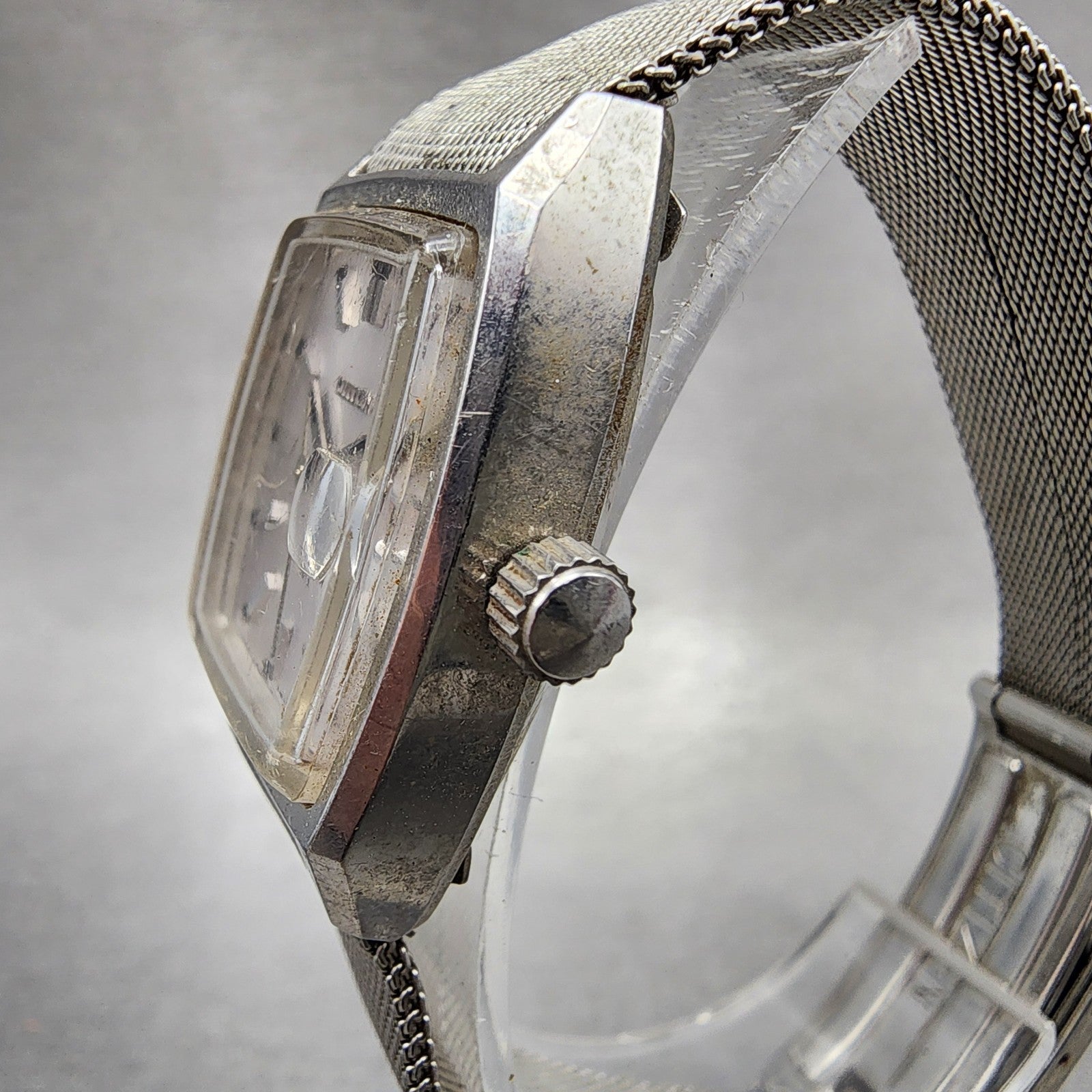 Citizen Cosmostar Watch Women 24mm Silver Dial Silver Tone Date Rectangle Runs2