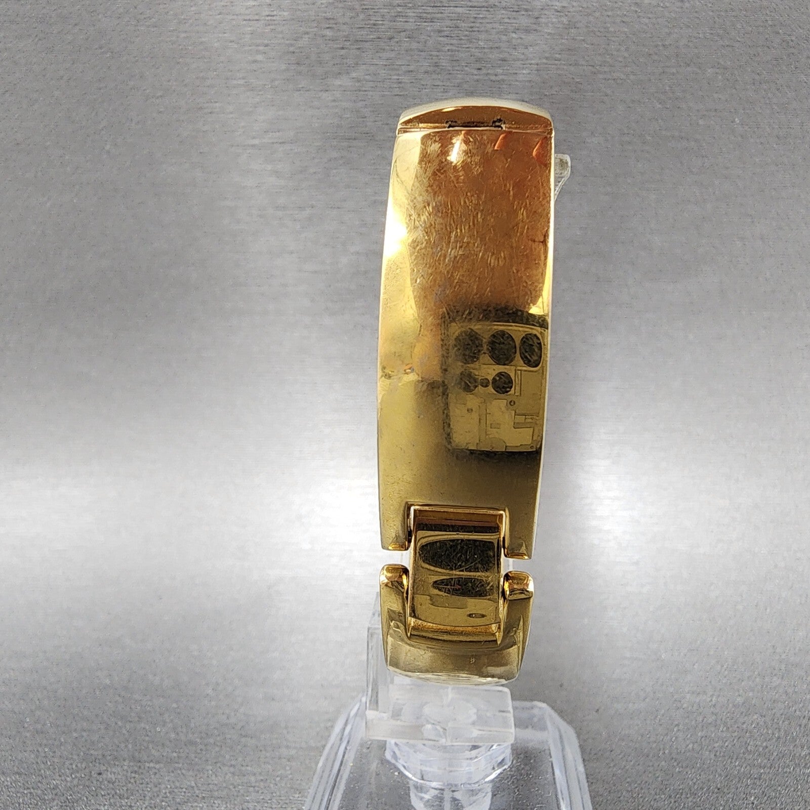 Seiko Lassale Tank Watch Women 15mm Blue Dial Gold Tone Rectangle New Battery7