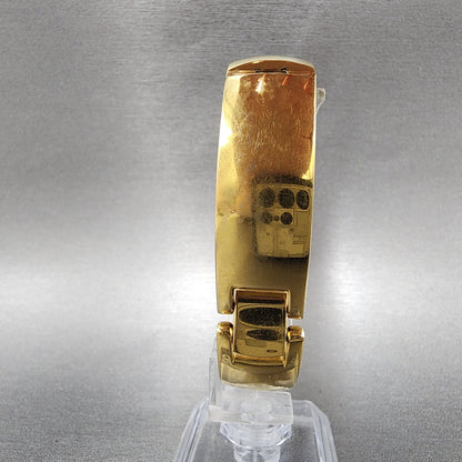Seiko Lassale Tank Watch Women 15mm Blue Dial Gold Tone Rectangle New Battery7