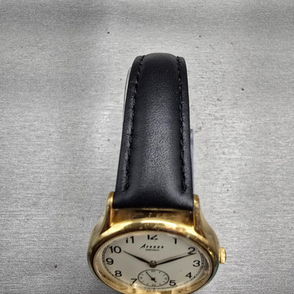 Seiko Avenue Watch Men 31mm Ivory Dial Gold Tone Round 2G28-6090 New Battery VTG4