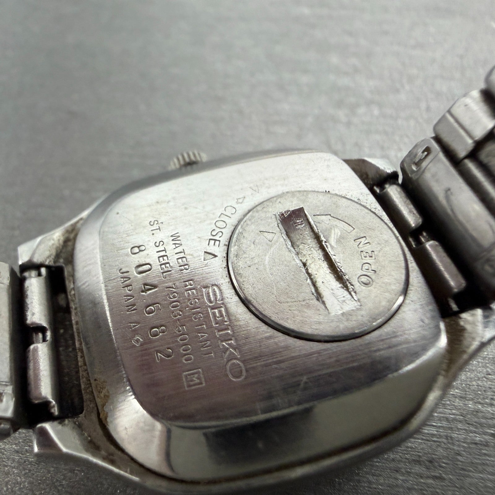 Seiko Watch Women 24mm Silver Dial Silver Tone Daydate 7903-5000 New Battery VTG9