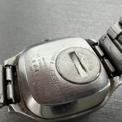 Seiko Watch Women 24mm Silver Dial Silver Tone Daydate 7903-5000 New Battery VTG9