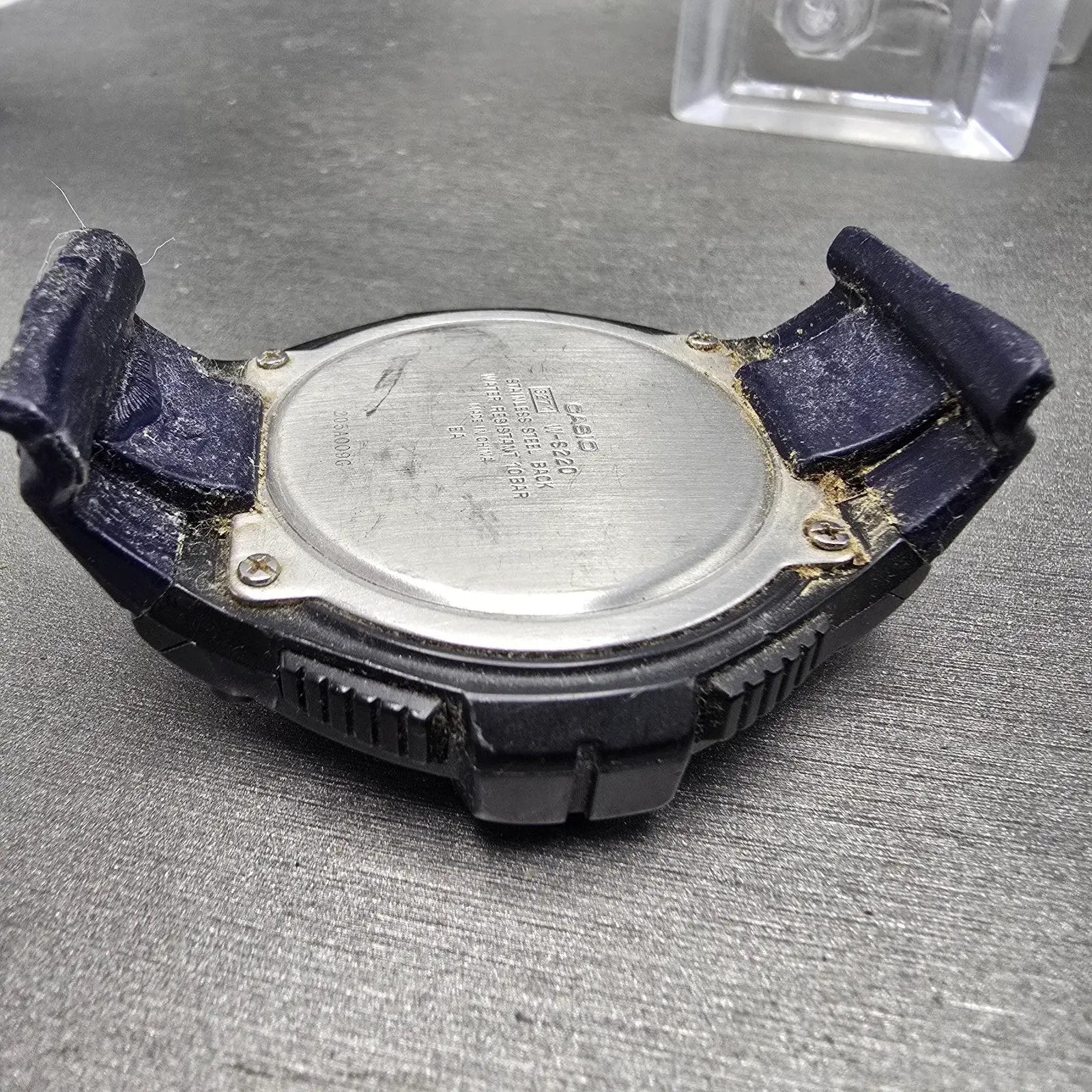 Casio W-S220 Watch Men 50mm Blue Black Alarm Chronograph Digital Solar Works8
