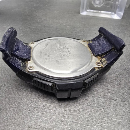 Casio W-S220 Watch Men 50mm Blue Black Alarm Chronograph Digital Solar Works8