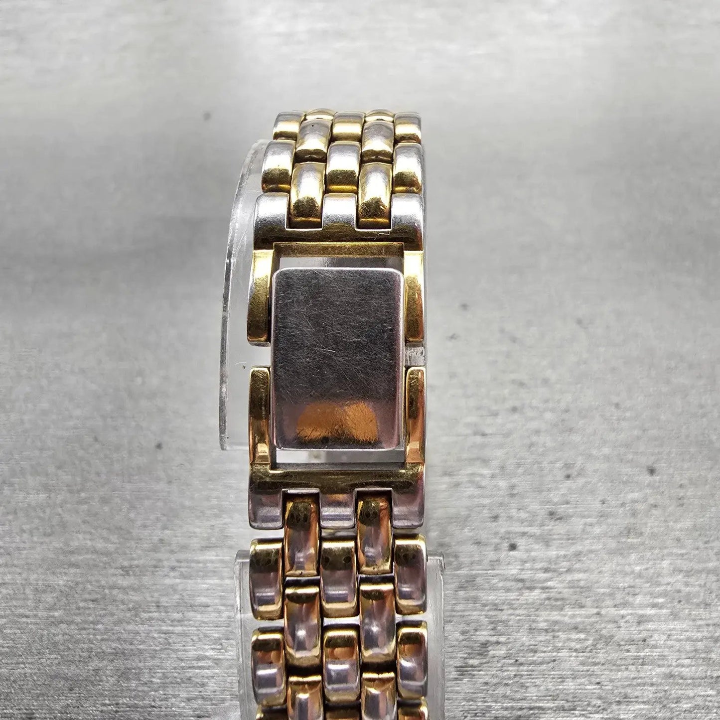 Seiko Tank Watch Women 13mm Gold Dial Gold Tone Rectangle 1E20-5839 New Battery7