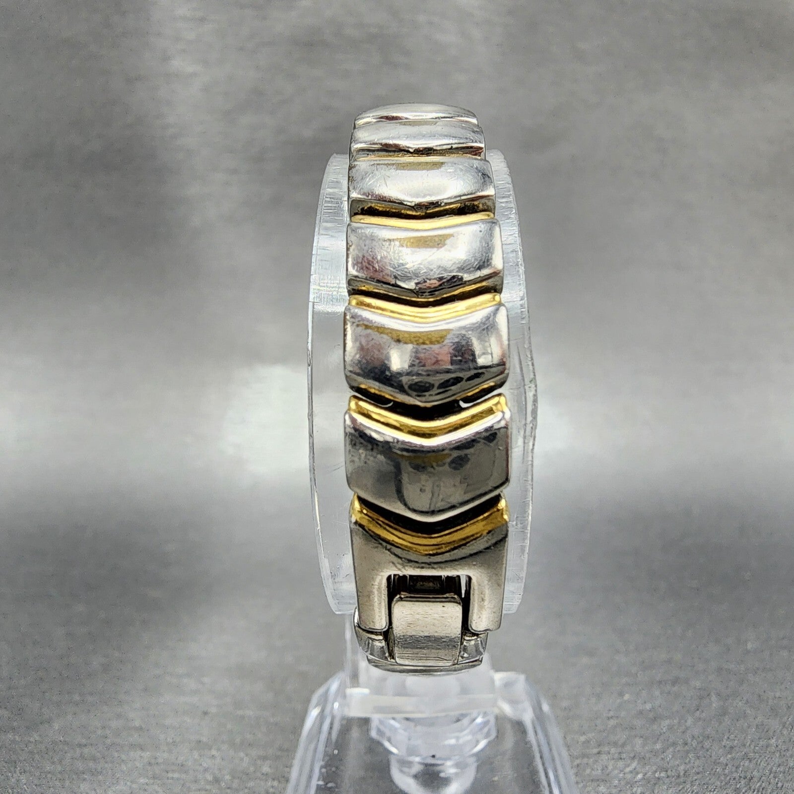 Seiko Watch Women 15mm White Dial Two Tone Rectangle 1F206H49 PARTS8