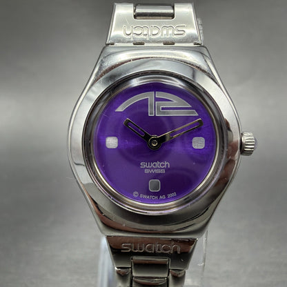 Swatch Irony Lady Ardency Watch Women 25mm Purple Dial Steel Round YSS146 Newbat0