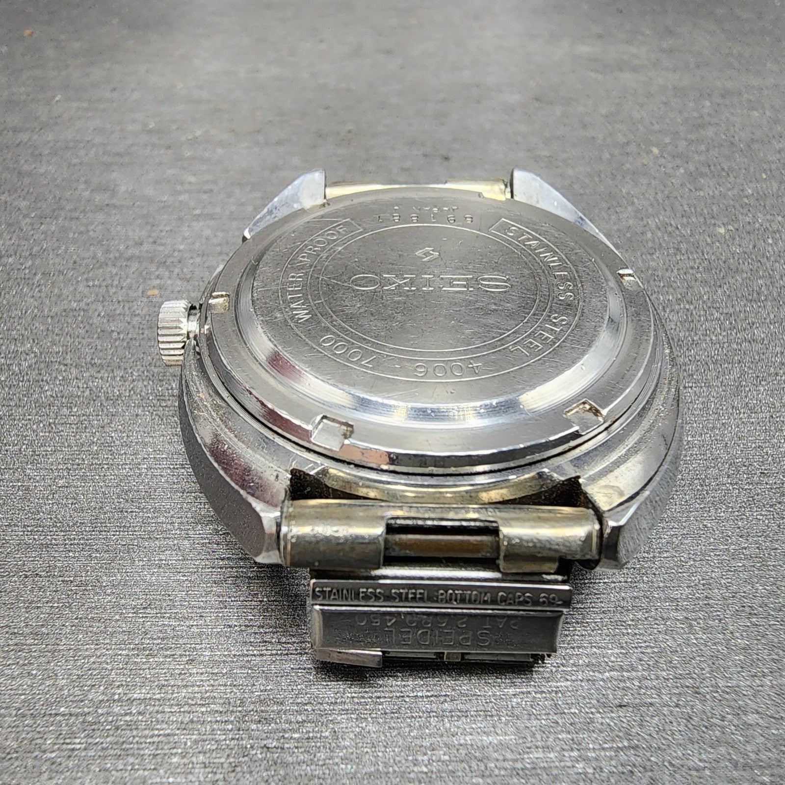 Seiko BellMatic Watch Men 38mm Silver Dial Silver Tone Daydate Alarm PARTS9