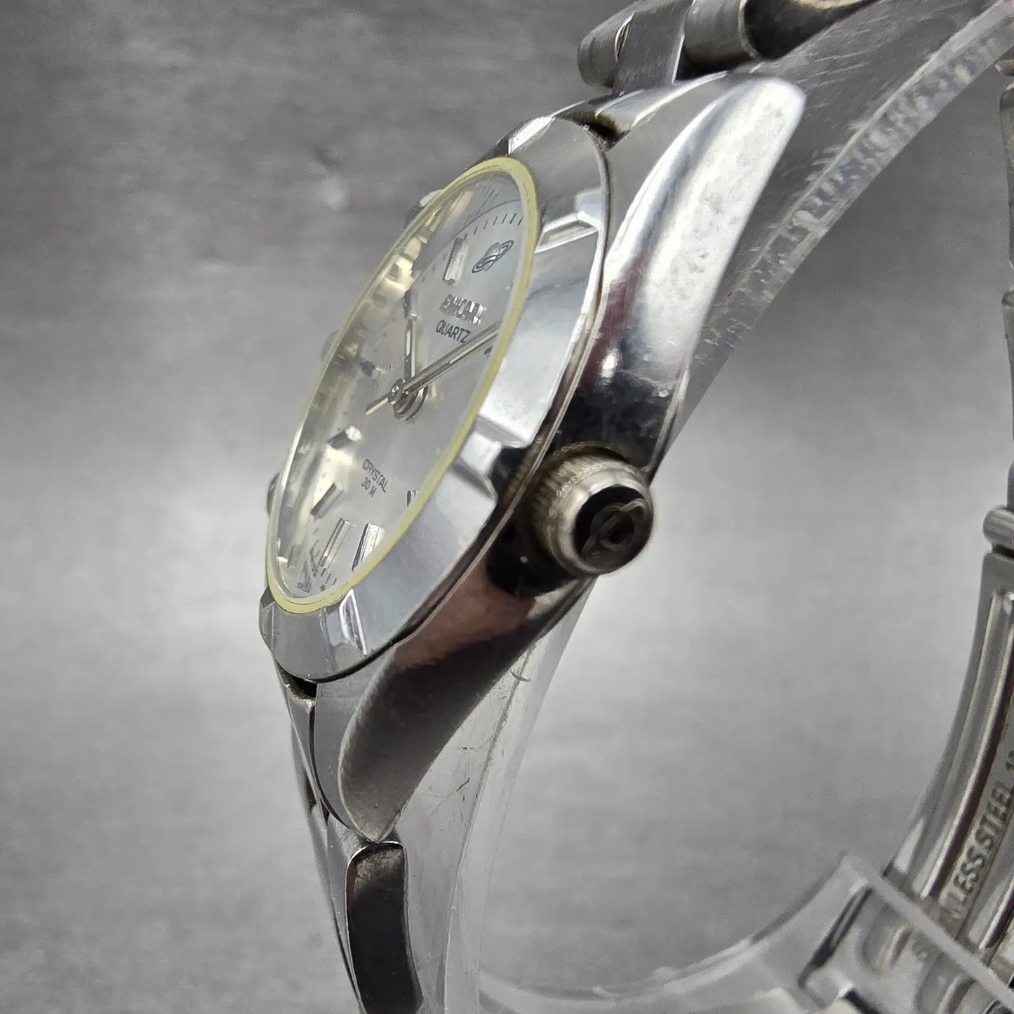 Enicar Watch Women 25mm Silver Dial Silver Tone Date Round 956.083 New Battery2