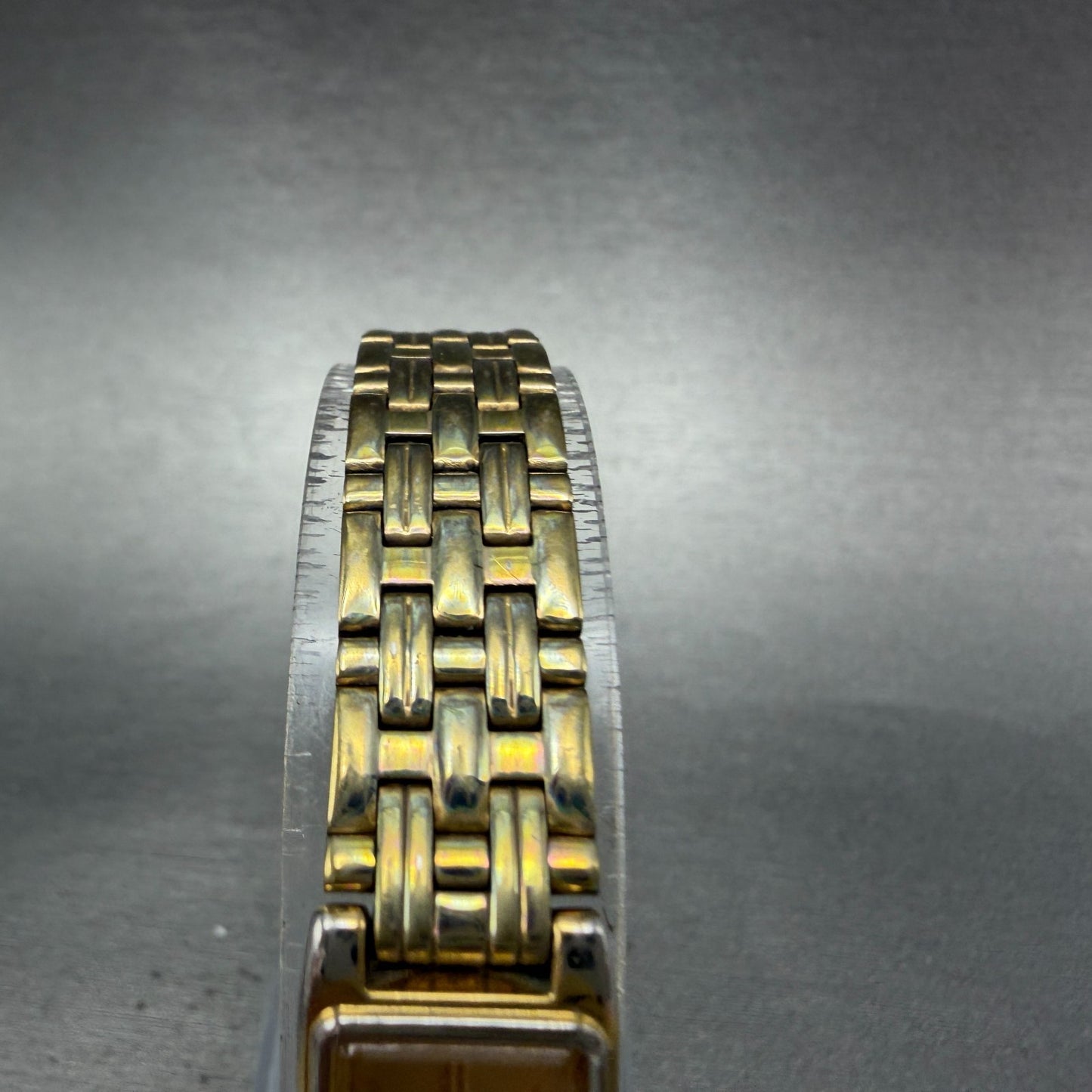 Seiko Tank Watch Women 13mm Champagne Dial Gold Tone VTG 2E20-7029 New Battery4
