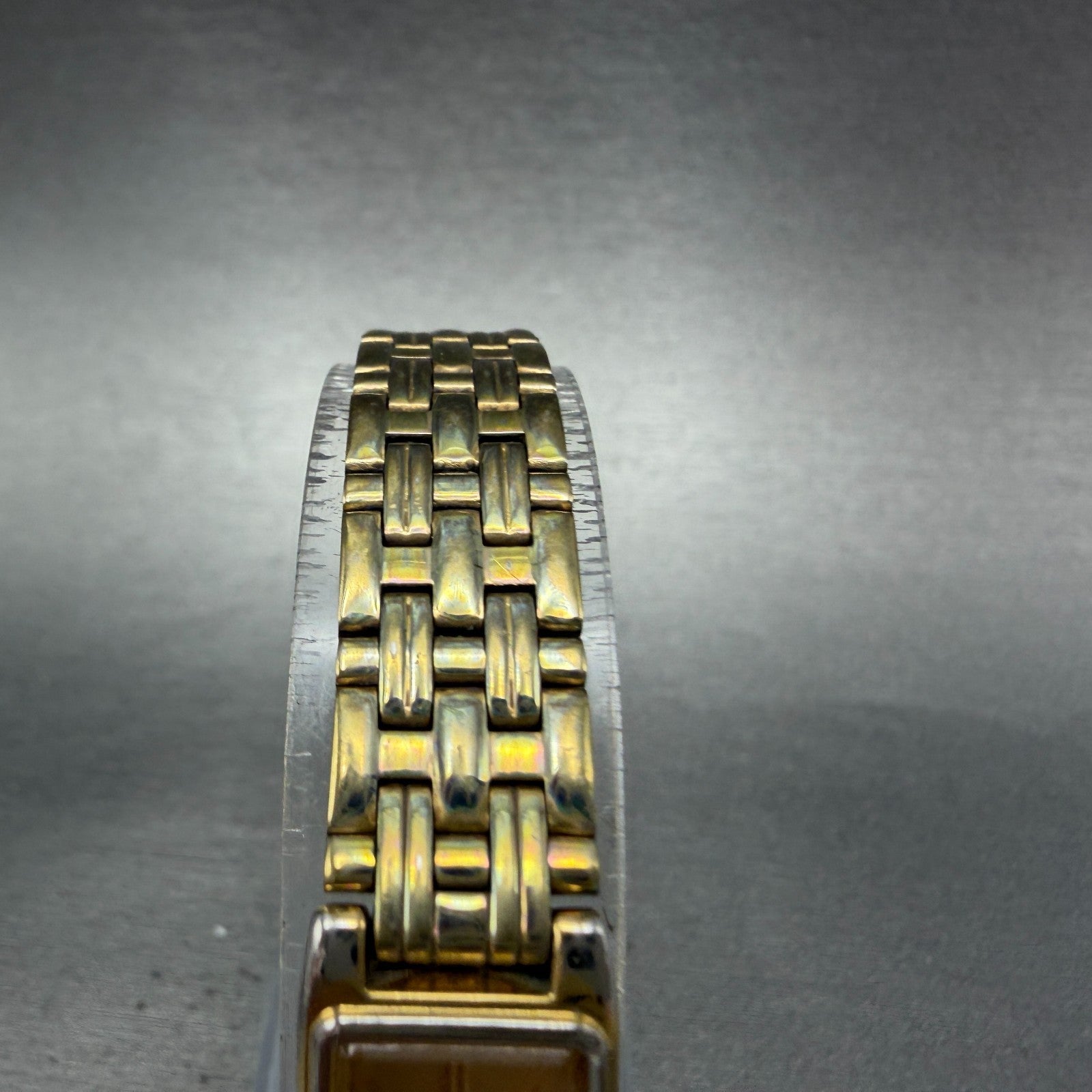 Seiko Tank Watch Women 13mm Champagne Dial Gold Tone VTG 2E20-7029 New Battery4