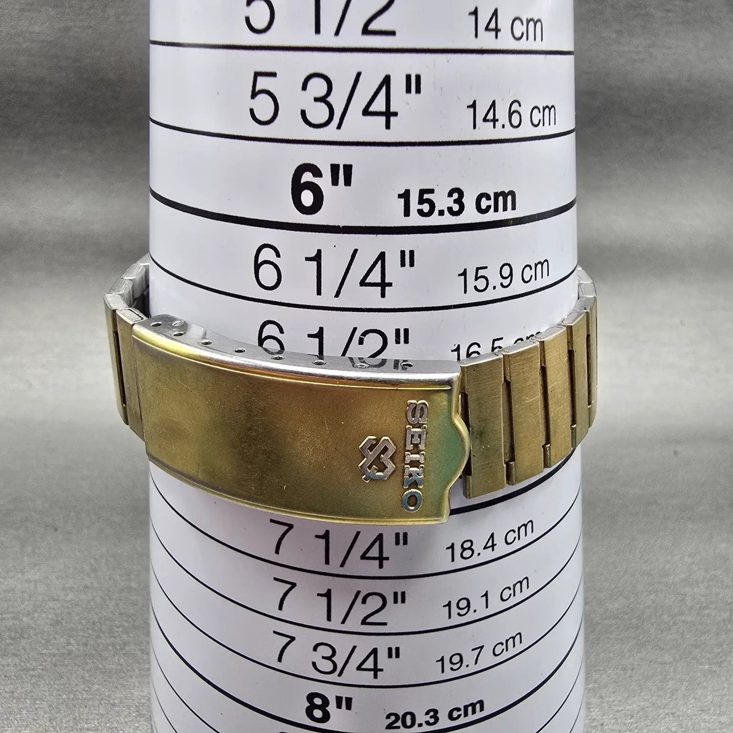 Seiko SQ Watch Men 34mm Gold Dial Gold Tone Daydate Round 8223-8009 New Battery9