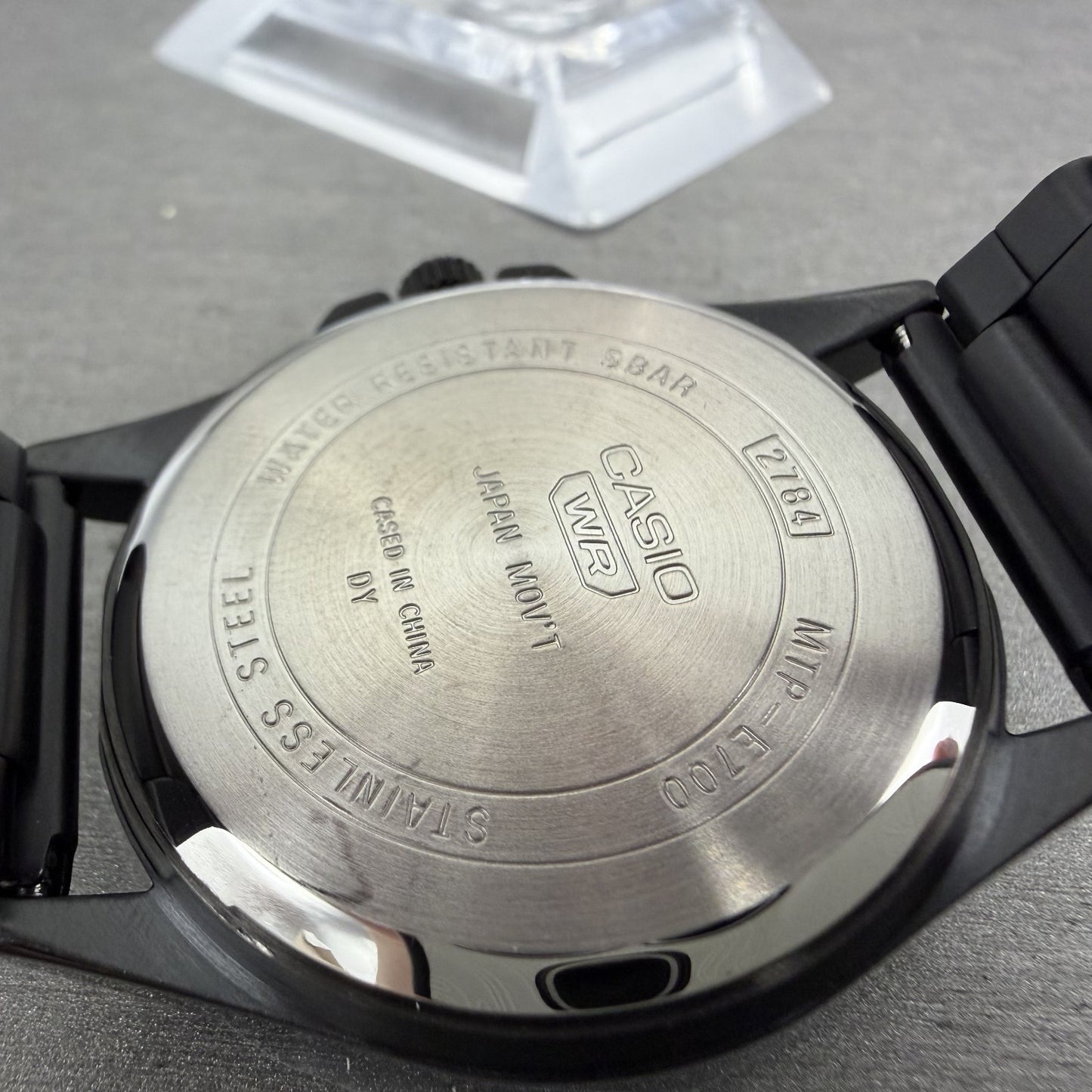 Casio MTP-E700 Watch Men 39mm Black Dial  Black Tone Date Metal Bracelet Round9