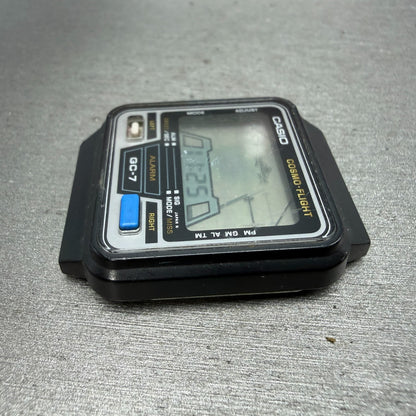Casio Cosmo Flight Watch Men 33mm Black Digital Alarm Rectangle GC-7 New Batt5