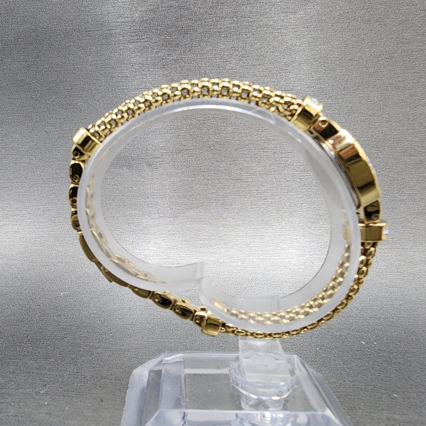 Lucien Piccard Watch Women 16mm Gold Dial Gold Tone Oval Crystals New Battery8